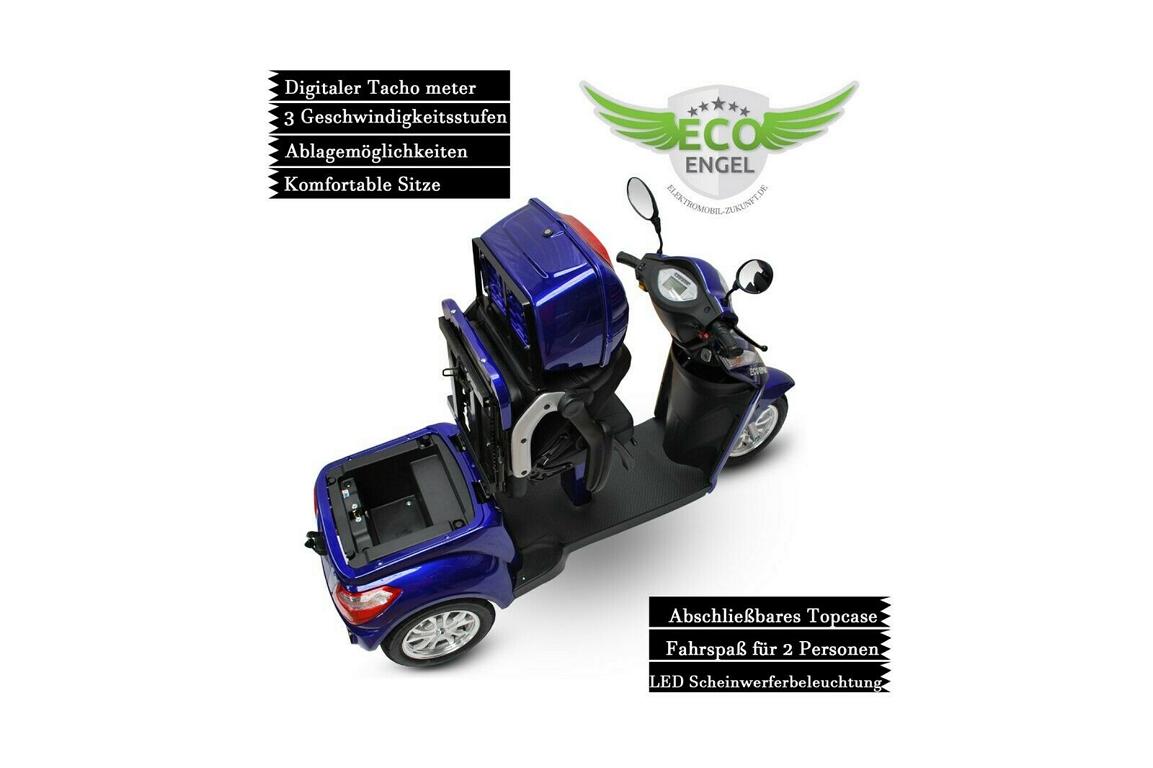 ECO ENGEL 503 Blau, 25 km/h mit 30 Ah Lithium Akku Herausnehmbar – Bild 6