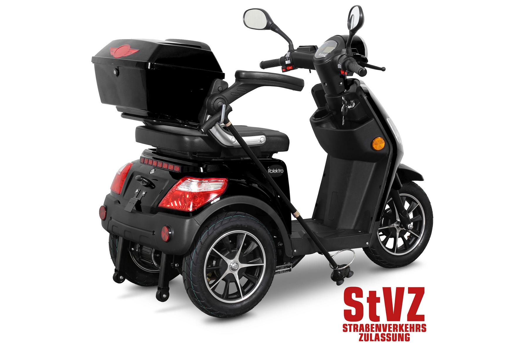 Rolektro, E-Trike 25 V.2, Schwarz, Bleigel Akkus, 1000 Watt – Bild 7