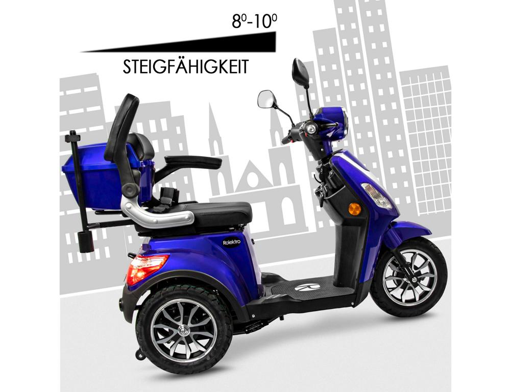 Rolektro, E-Trike 25 V.3 Lithium Akku, Blau 1000 Watt – Bild 7