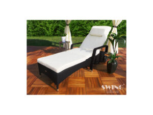 Polyrattan Gartenliege - Relax schwarz