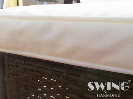 Polyrattan Gartenliege Sonnenliege "Relax" grau – Bild 5