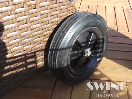 Polyrattan Gartenliege Sonnenliege "Relax" grau – Bild 6