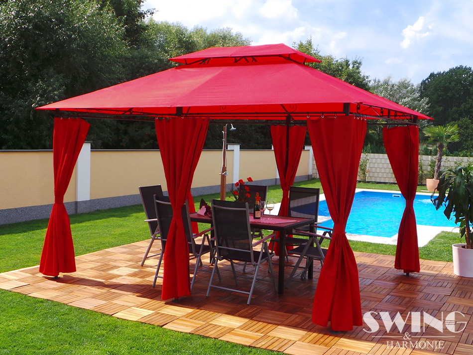 LED Luxus Pavillon "Minzo" 3x4 m Gartenpavillion – Bild 4