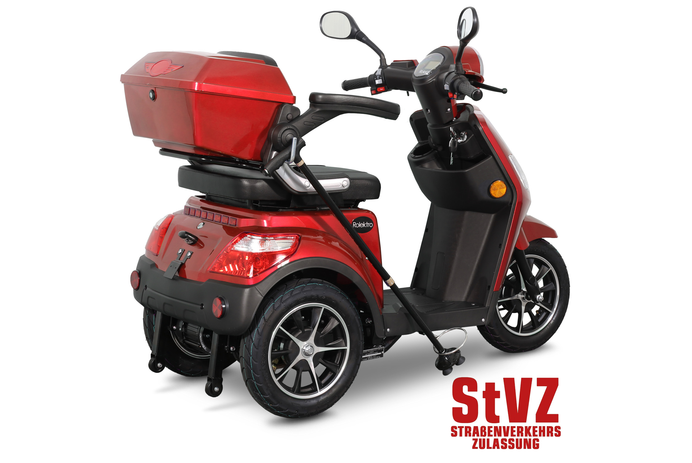 Rolektro E-Trike 25 V.2 Blei-Gel, Rot – Bild 3