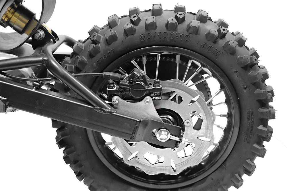 Elektro Crossbike, Nitro Motors Tiger Deluxe Eco Dirtbike 1100W 36V 12/10 Zoll Lithium Akku – Bild 6