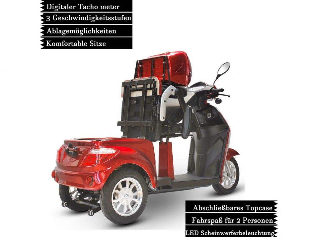 ECO ENGEL 503 Rot, Elektromobil 1000 Watt, 25 km/h – Bild 7