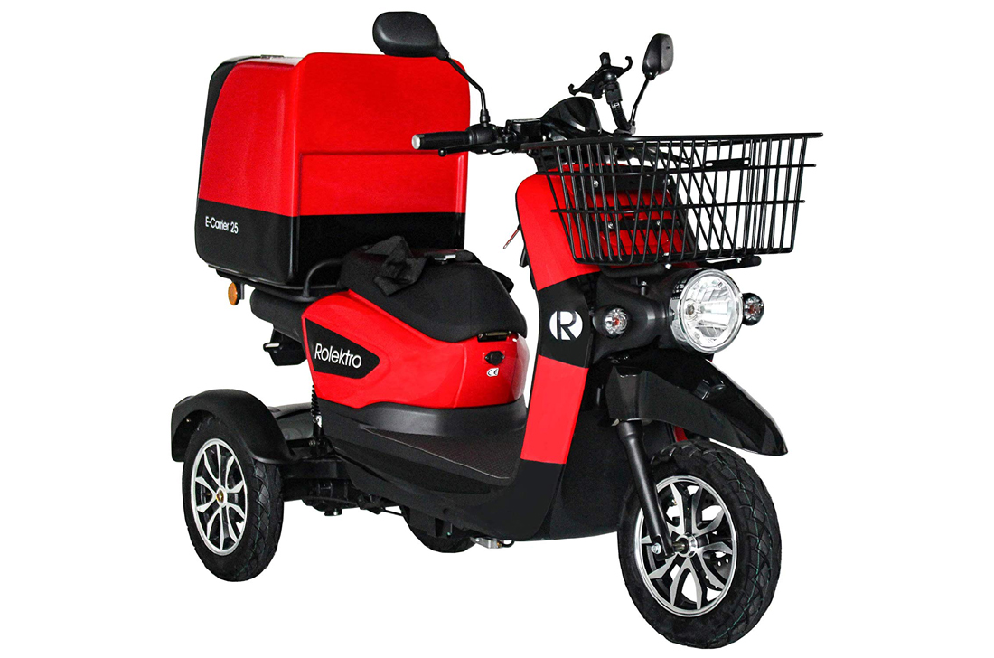 Rolektro, E-Carrier 25, Rot, mit XXL-Koffer, Bleigel Akkus, 1000 Watt – Bild 2
