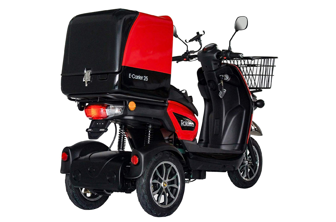 Rolektro, E-Carrier 25, Rot, mit XXL-Koffer, Bleigel Akkus, 1000 Watt – Bild 3