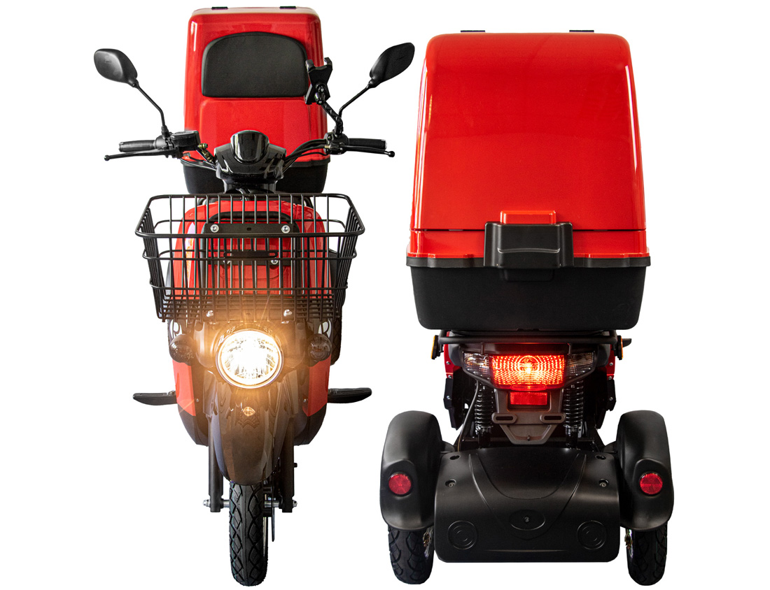 Rolektro, E-Carrier 25, Rot, mit XXL-Koffer, Bleigel Akkus, 1000 Watt – Bild 4