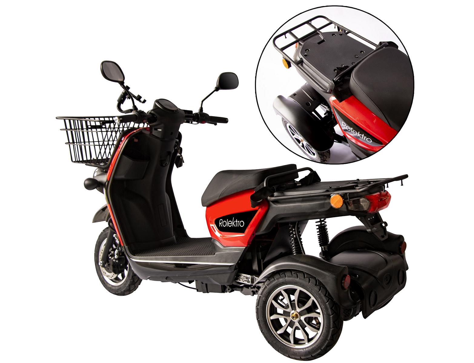 Rolektro, E-Carrier 25, Rot, ohne Koffer, Bleigel Akkus, 1000 Watt – Bild 3