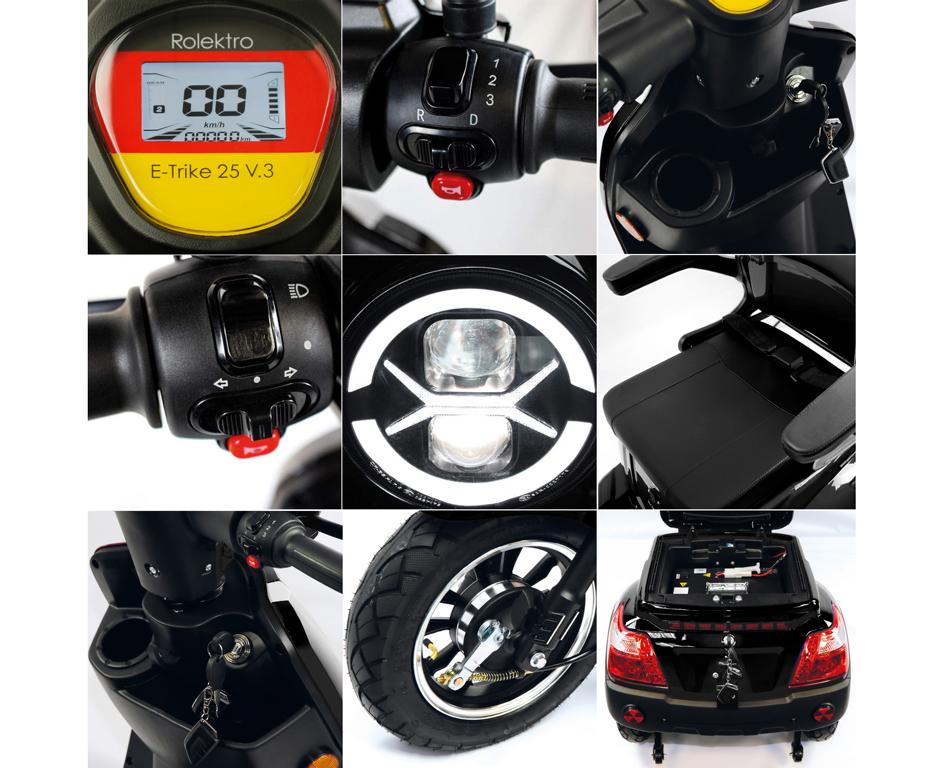 Rolektro, E-Trike 25 V.3 Lithium Akku, 1000 Watt – Bild 6