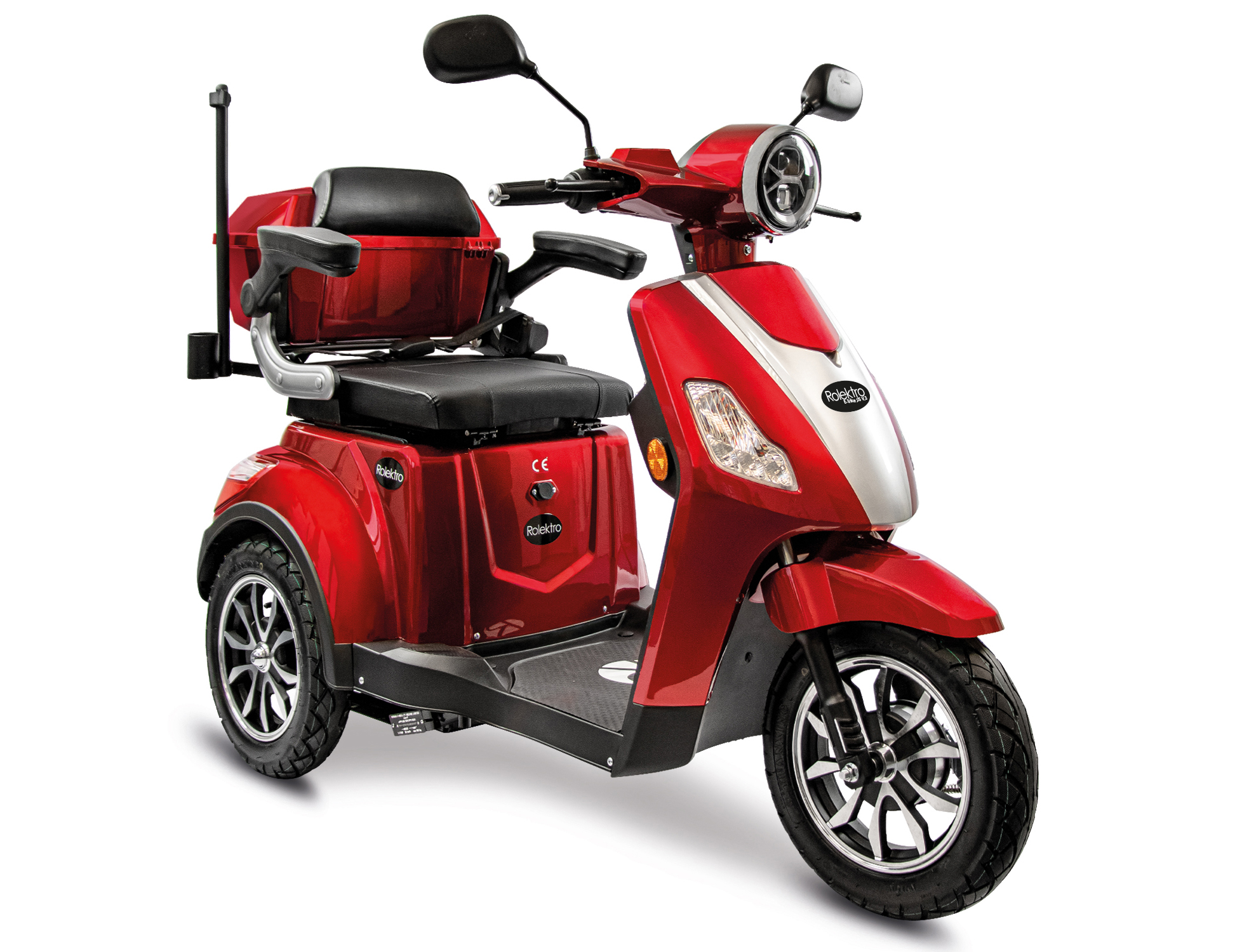 Rolektro, E-Trike 25 V.3 Lithium, Rot, 1000 Watt – Bild 2
