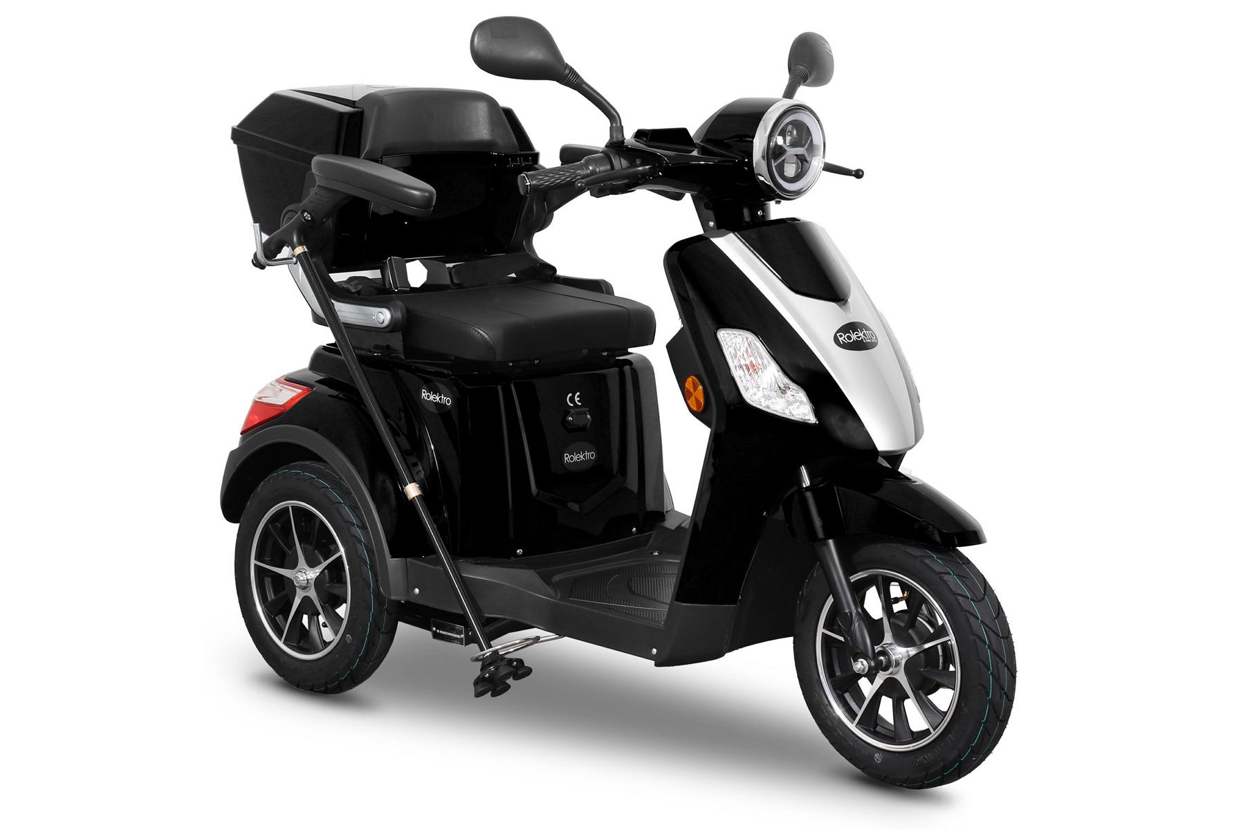 Rolektro, E-Trike 25 V.2, Schwarz, Bleigel Akkus, 1000 Watt – Bild 2