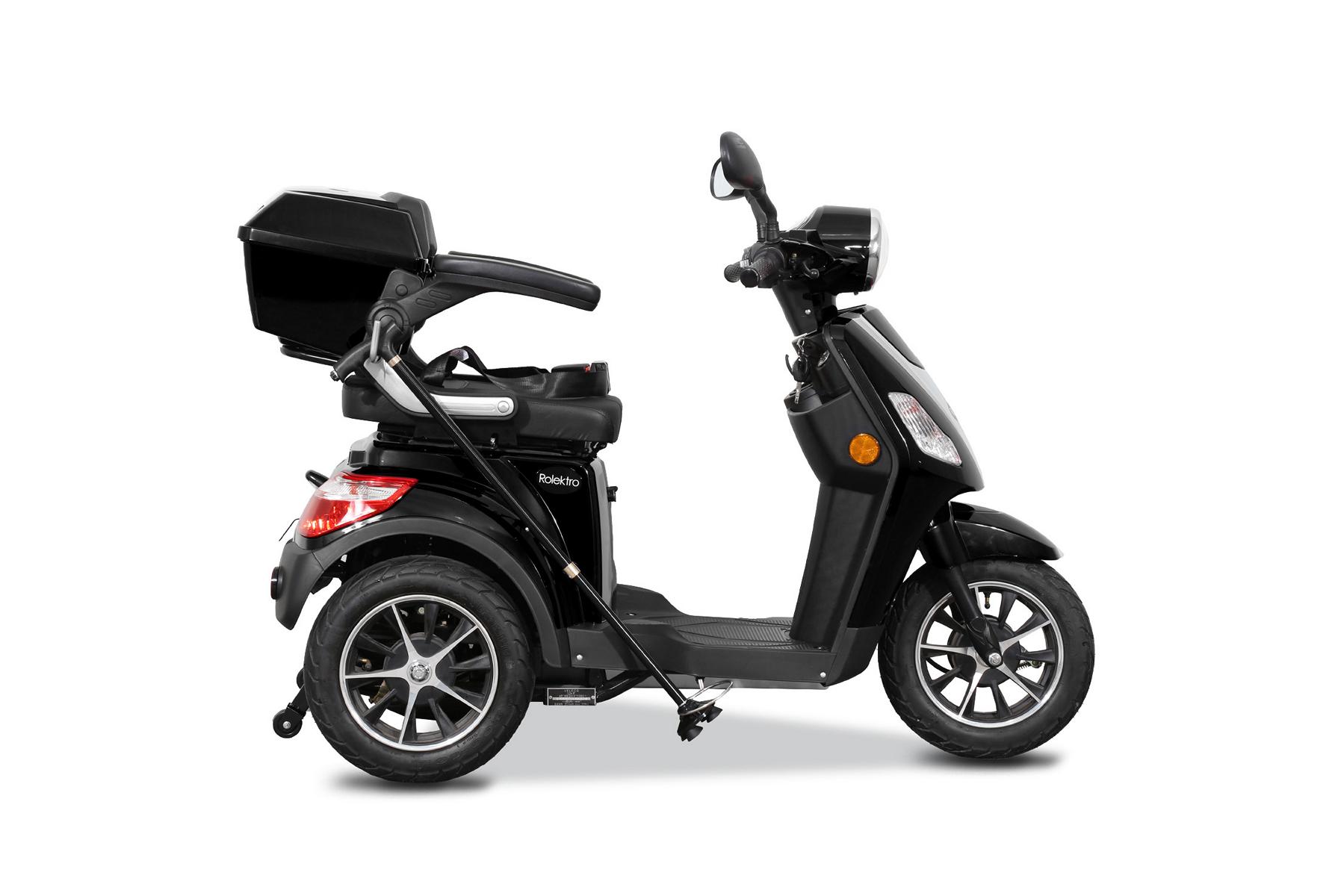 Rolektro, E-Trike 25 V.2, Schwarz, Bleigel Akkus, 1000 Watt – Bild 3