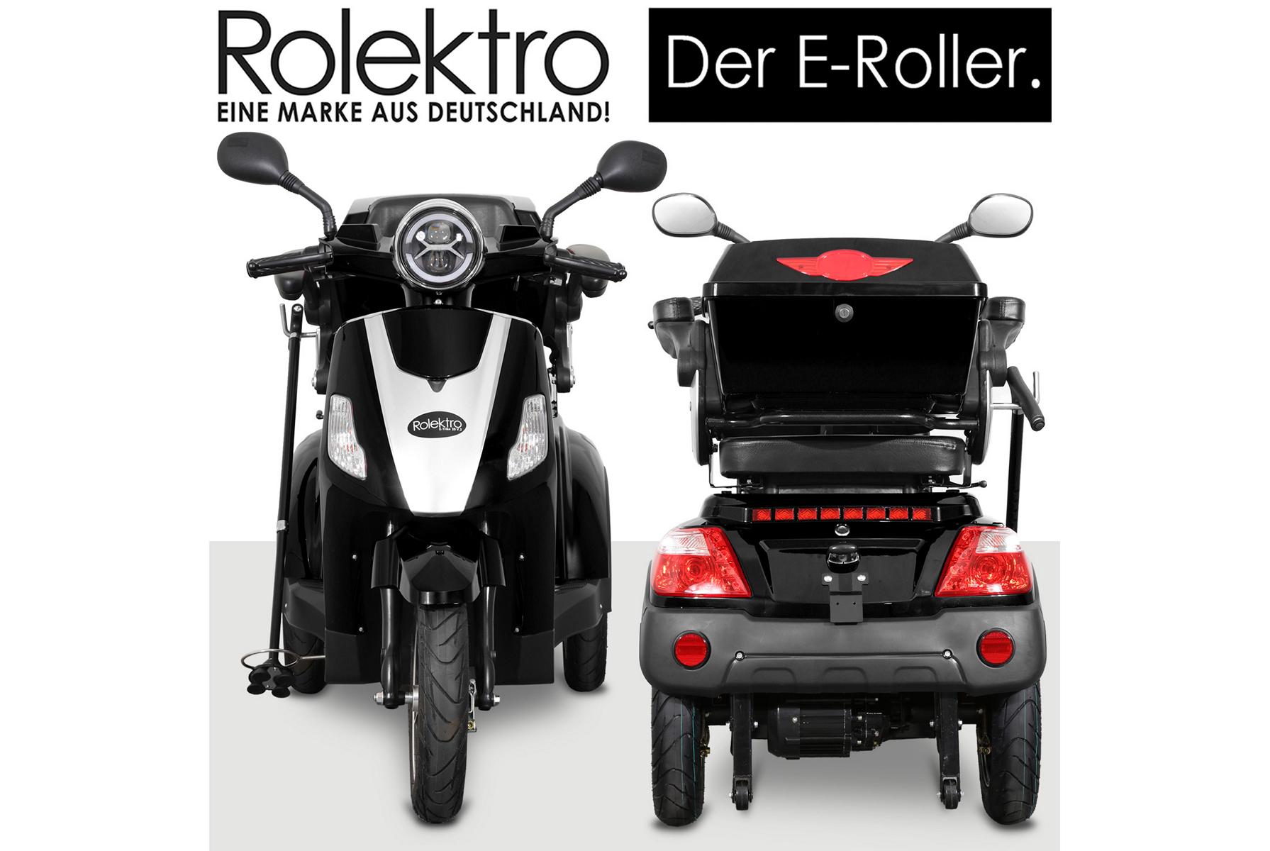 Rolektro, E-Trike 25 V.2, Schwarz, Bleigel Akkus, 1000 Watt – Bild 5