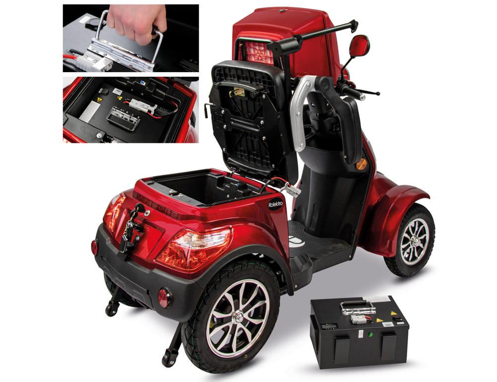 Rolektro, E-Quad 15 V.3 Lithium Akku, Rot 1000 Watt – Bild 2