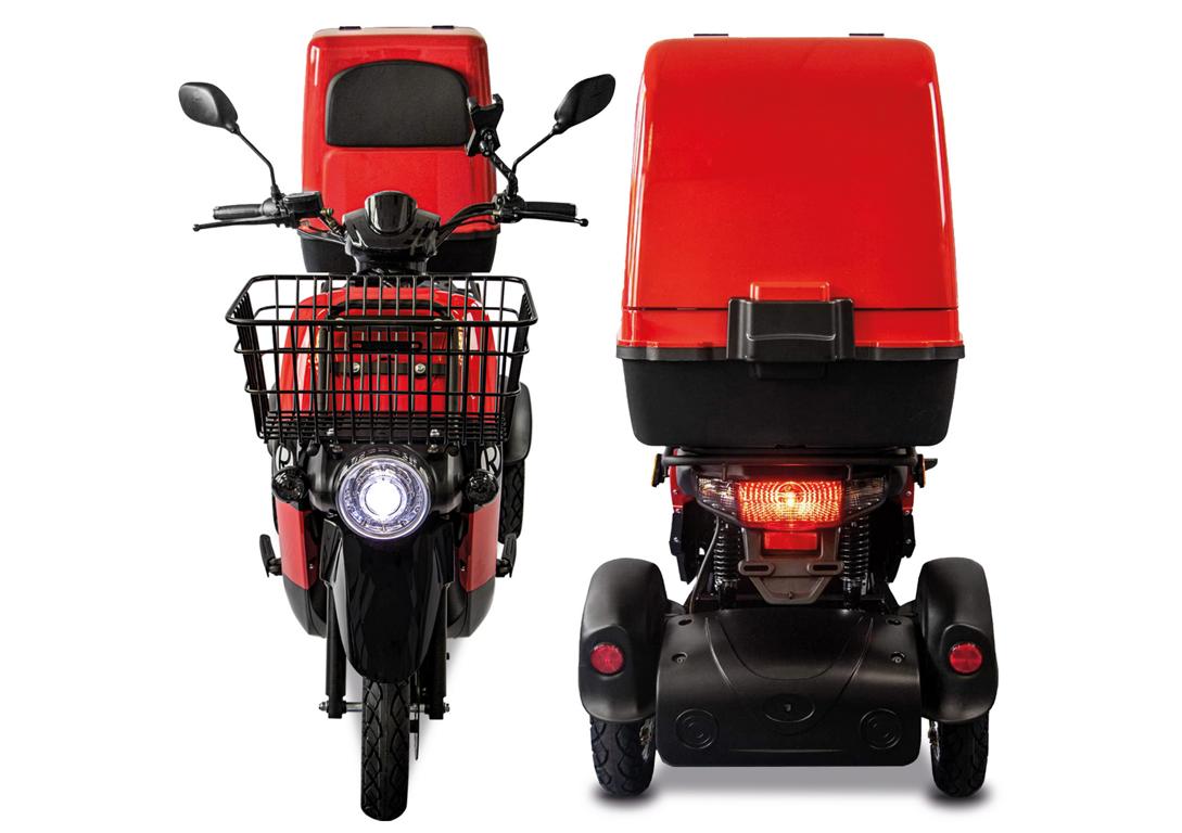 Rolektro E-Carrier 25 V.3 Lithium, Rot, mit XXL-Koffer – Bild 5