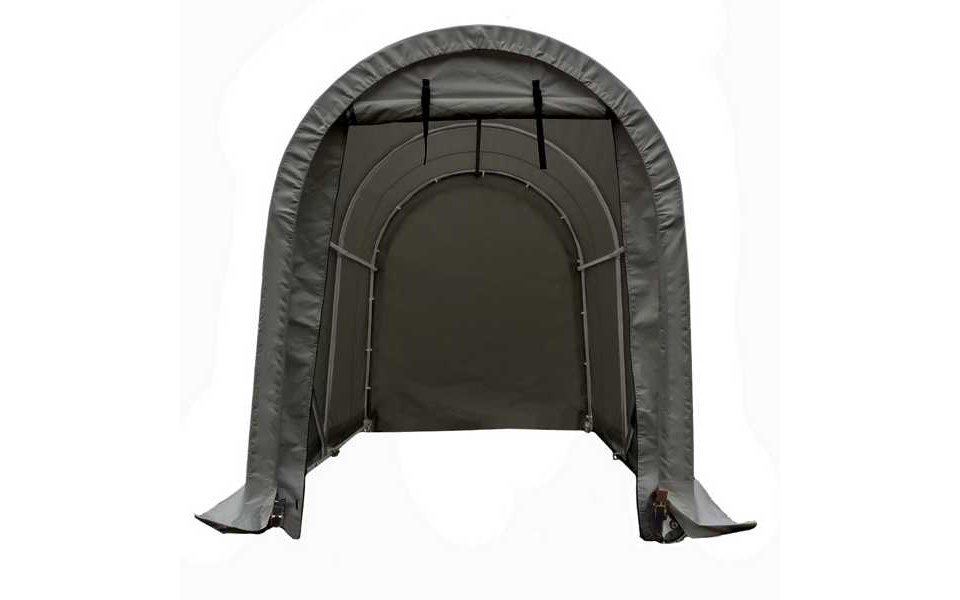 Rolektro-Z. Garage portabel Motorrad PVC 610g/m², Grau, – Bild 2