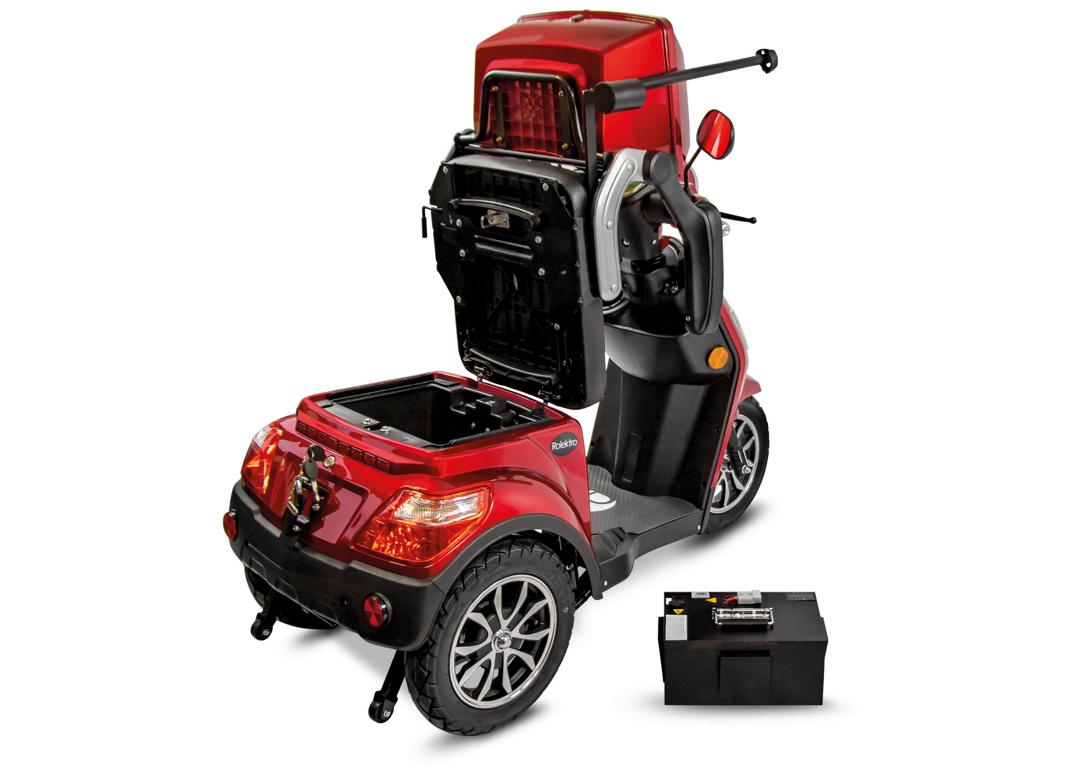 Rolektro, E-Trike 15 V.3 Lithium, Rot, 15 km/h, 1000 Watt – Bild 6