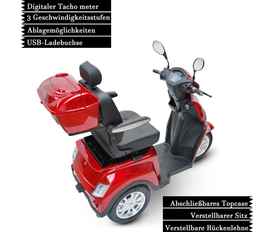 ECO ENGEL 504 Rot mit 30 Ah Lithium Akku Herausnehmbar, 25 km/h – Bild 5