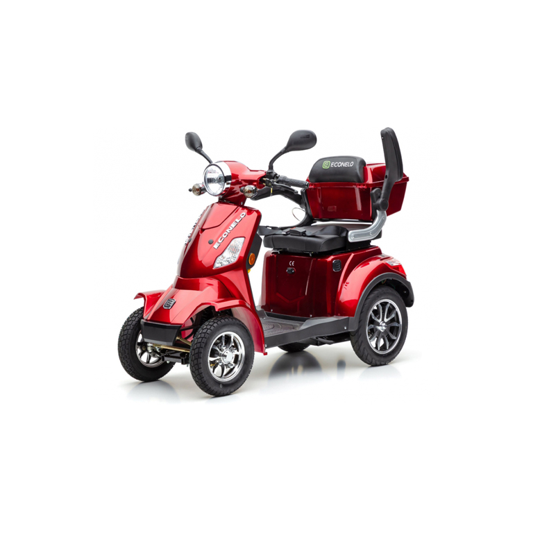 ECONELO J4000 Rot, 1000 Watt, 25 km/h Vierradroller
