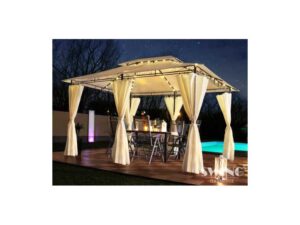 LED Luxus Pavillon "Minzo" 3x4 m Gartenpavillion