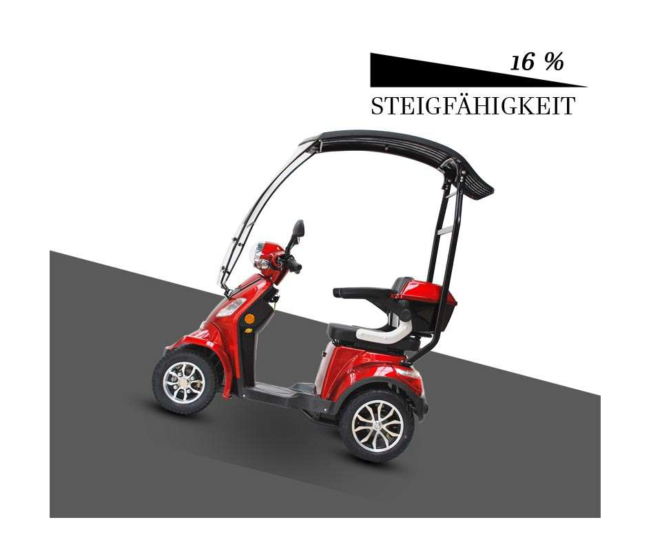 ECO ENGEL 510 Rot, 25 km/h mit Dach Seniorenmobil – Bild 11