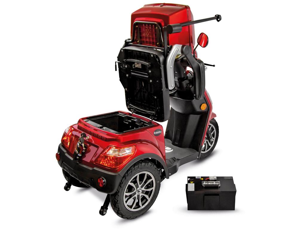 Rolektro, E-Trike 25 V.3 Lithium, Rot, 1000 Watt – Bild 11