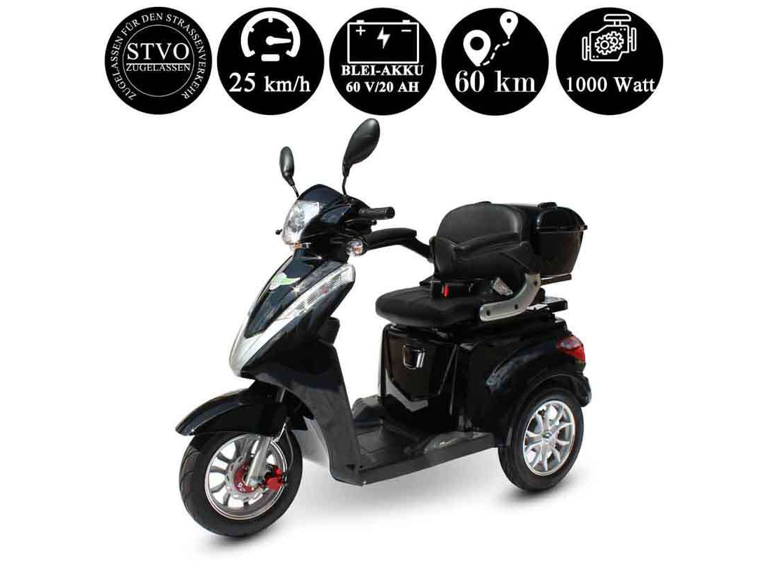 Eco Engel 501 Elektromobil Schwarz 1000 Watt – Bild 8