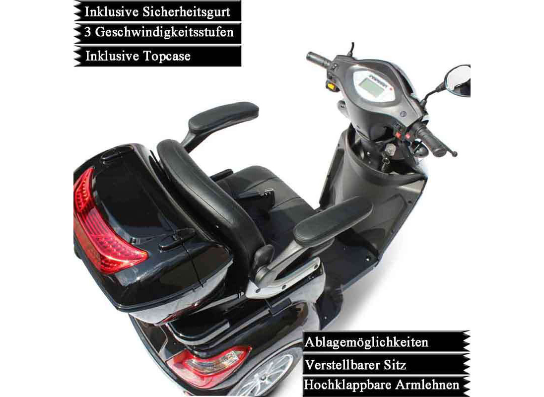 Eco Engel 501 Elektromobil Schwarz 1000 Watt – Bild 9