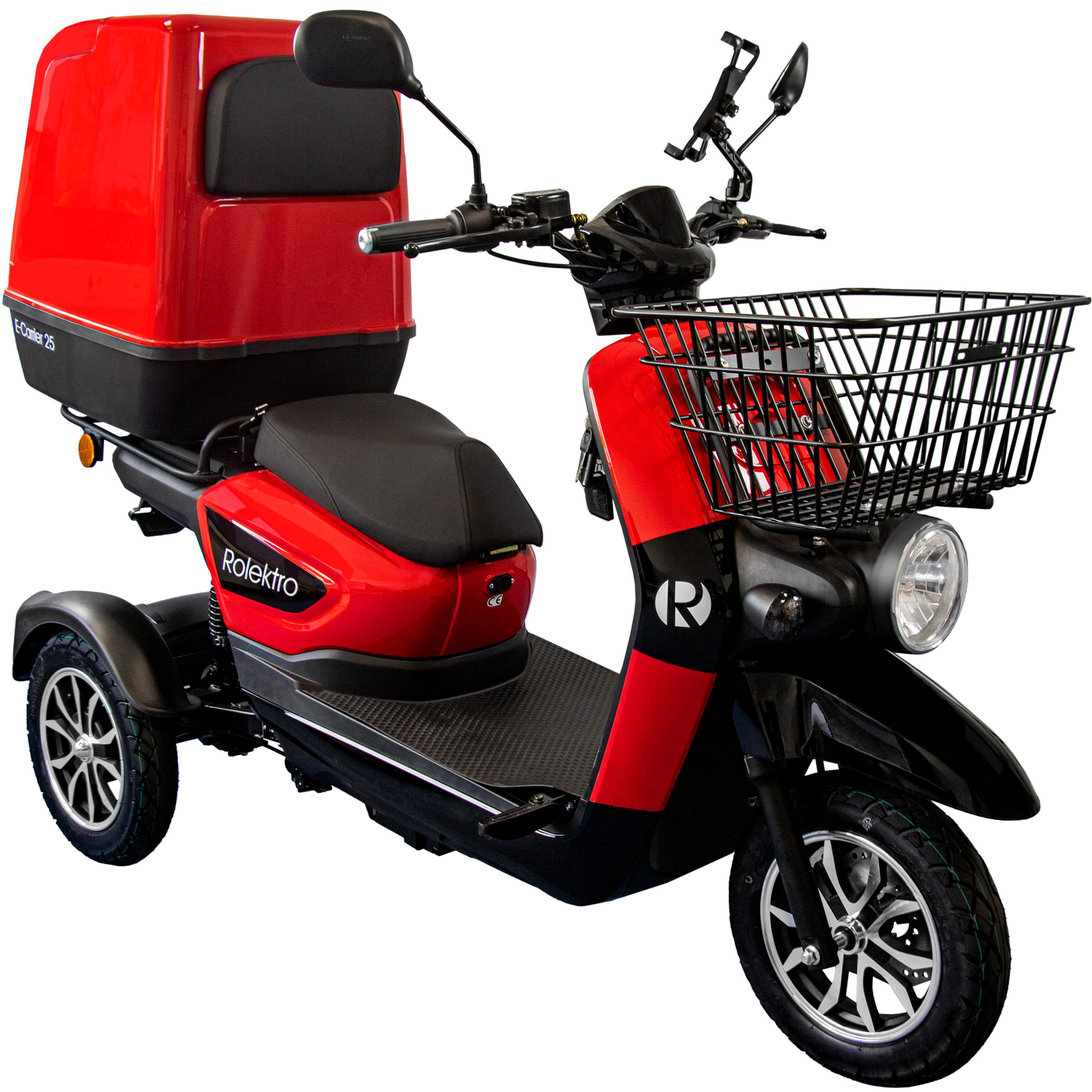 Rolektro, E-Carrier 25, Rot, mit XXL-Koffer, Bleigel Akkus, 1000 Watt – Bild 11