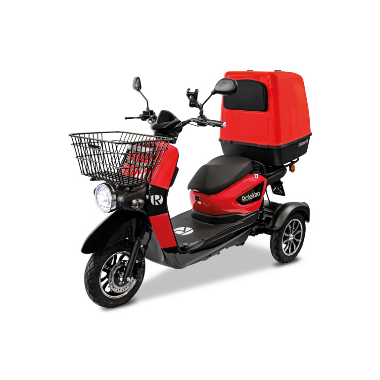 Rolektro E-Carrier 25 V.3 Lithium, Rot, mit XXL-Koffer
