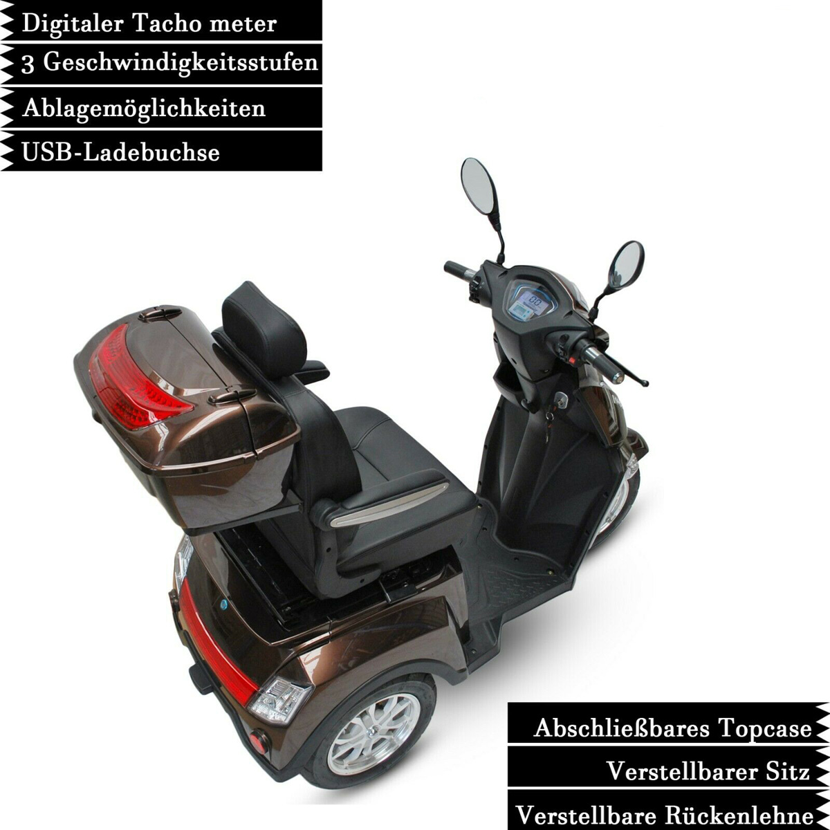 Elektromobil ECO ENGEL 504 Schoko, 25 km/h, Seniorenmobil – Bild 6
