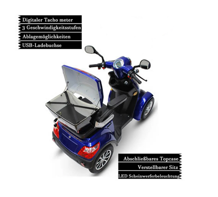 ECO ENGEL 510 Blau, 25 km/h 20 Ah Li-Io Akku Herausnehmbar – Bild 7