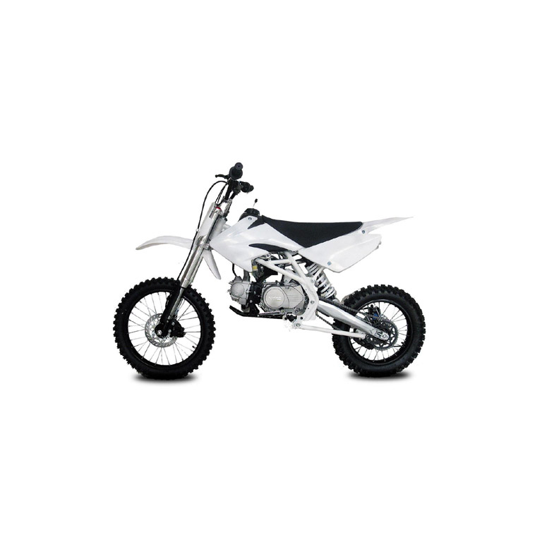 Kinder Dirtbike NITRO MOTORS 125cc midi Thunder 17/14" weiß