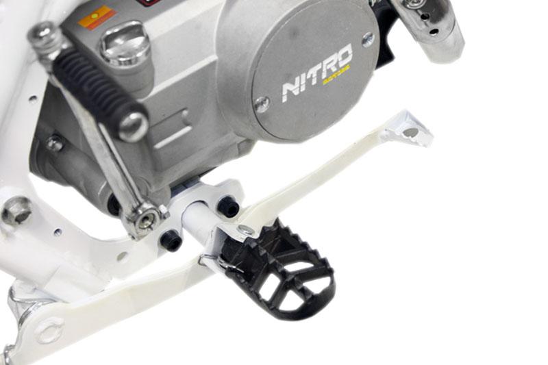 Kinder Dirtbike NITRO MOTORS 125cc midi Thunder 17/14" weiß – Bild 6