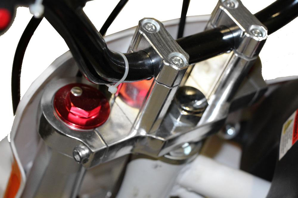 Kinder Dirtbike NITRO MOTORS 125cc midi Thunder 17/14" weiß – Bild 7