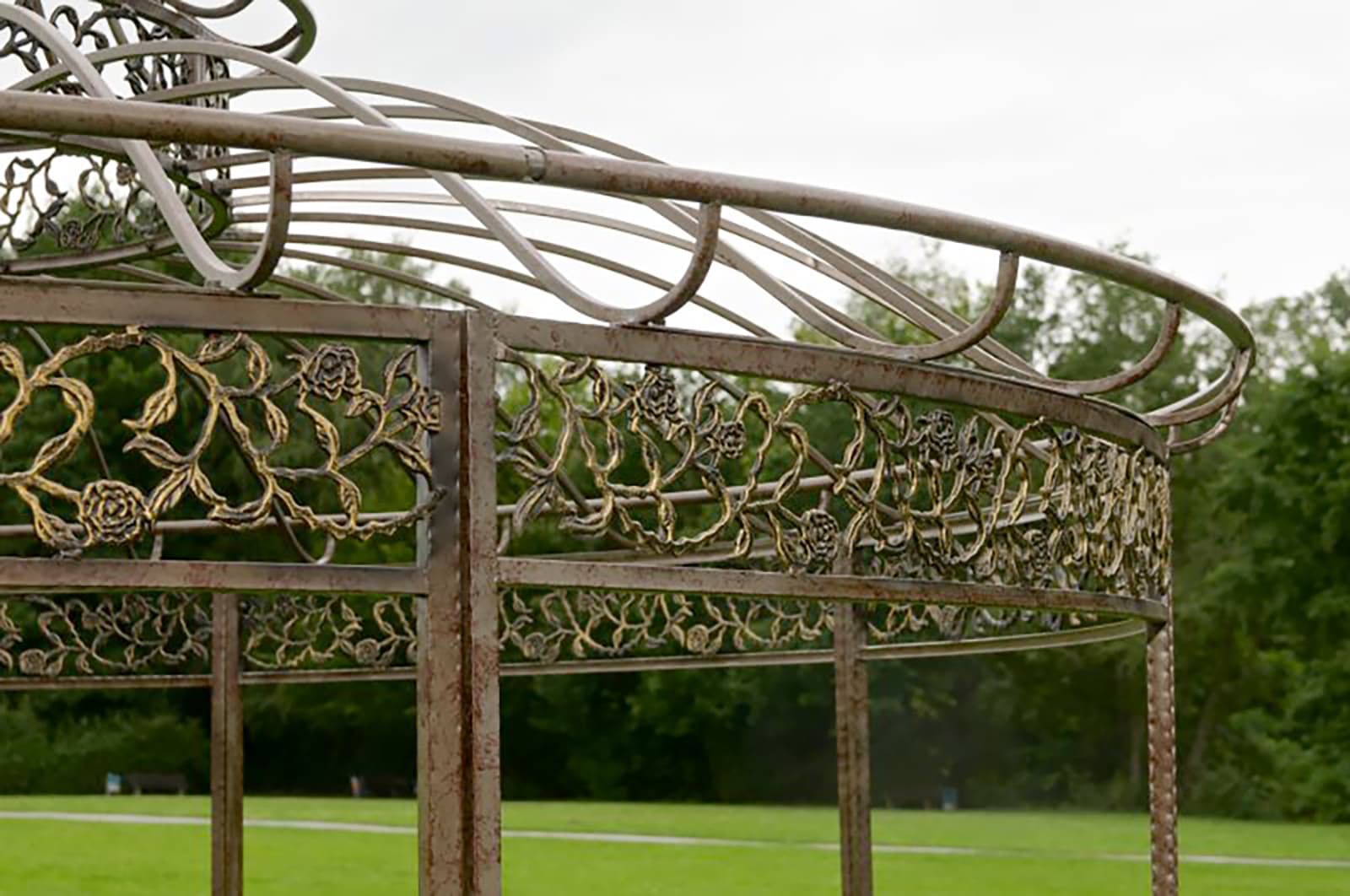 Luxus Pavillon Romantik rund 350 cm , bronze – Bild 8