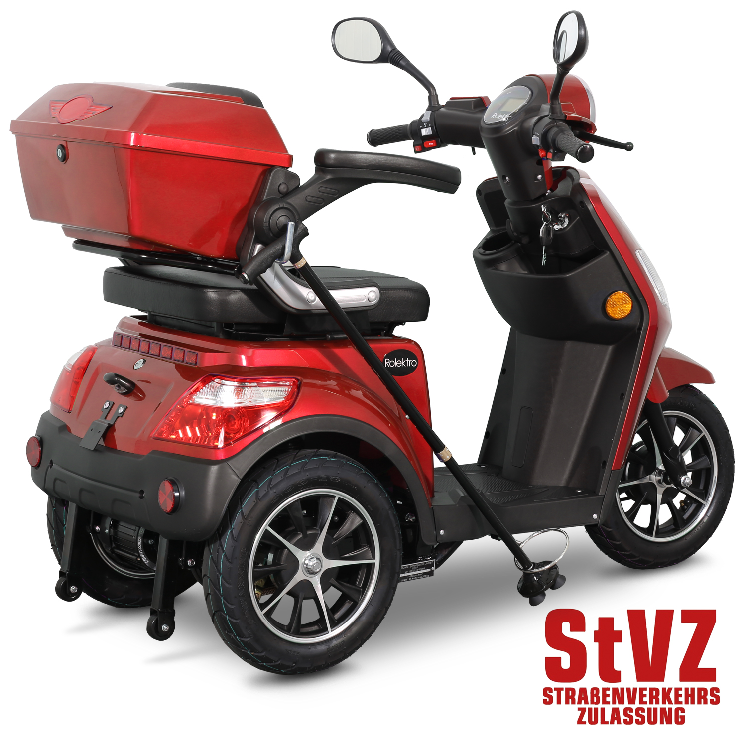 Rolektro E-Trike 15 V.2 Blei-Gel, Rot, 15 km/h – Bild 8