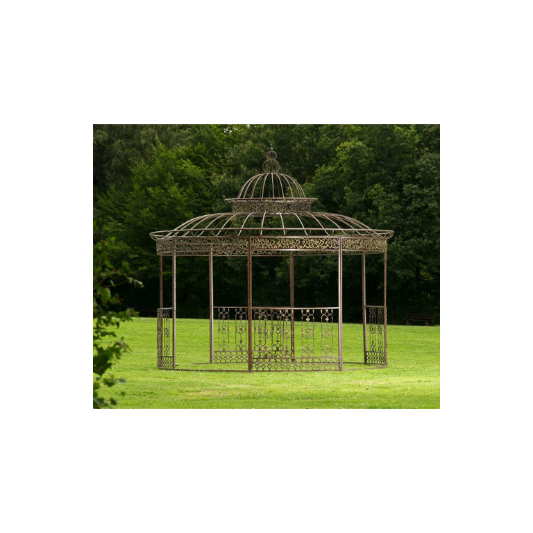 Luxus Pavillon Romantik rund 350 cm , bronze