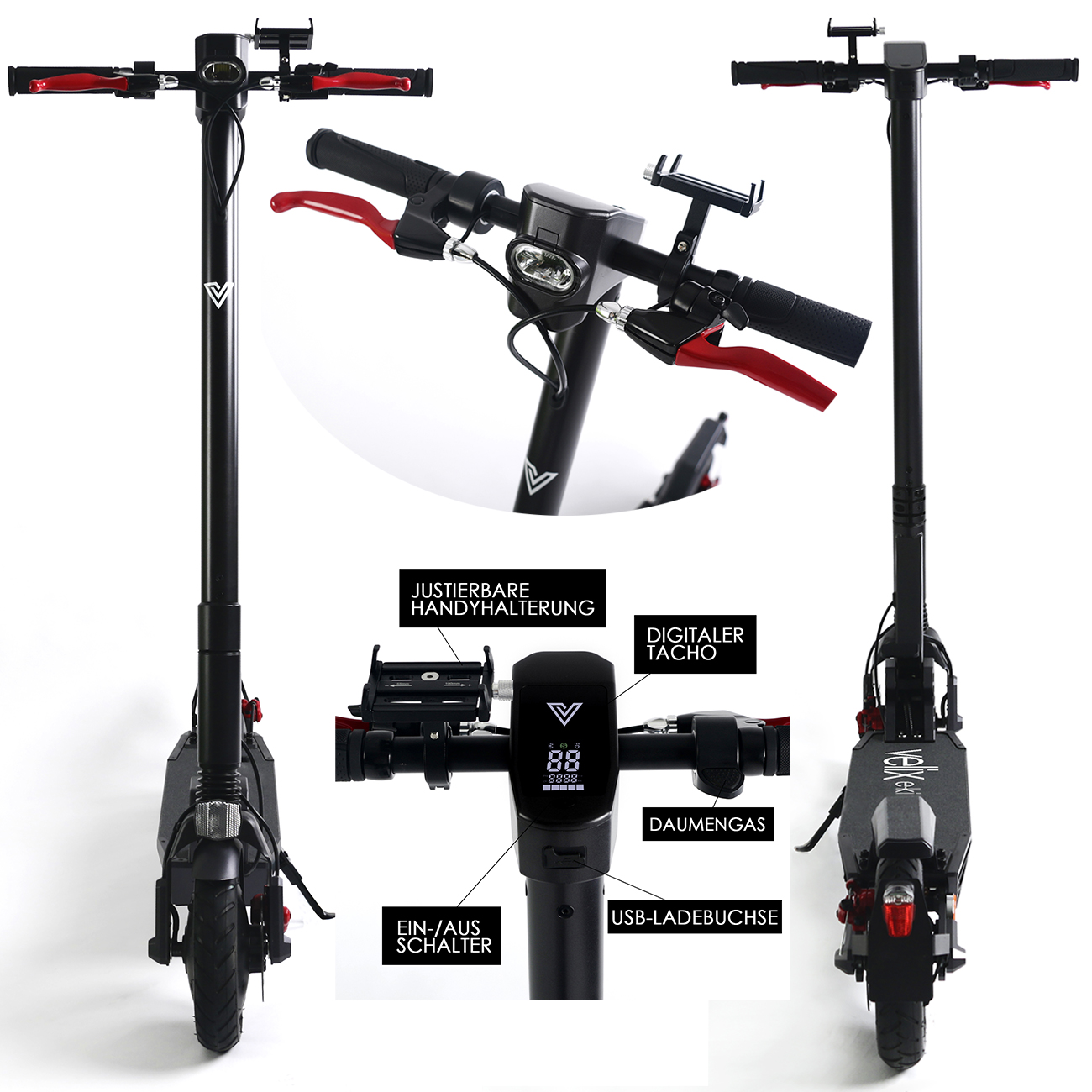 Velix E-Kick 20, V.2021 E-Scooter nach EkFV Lithium Batterie – Bild 2