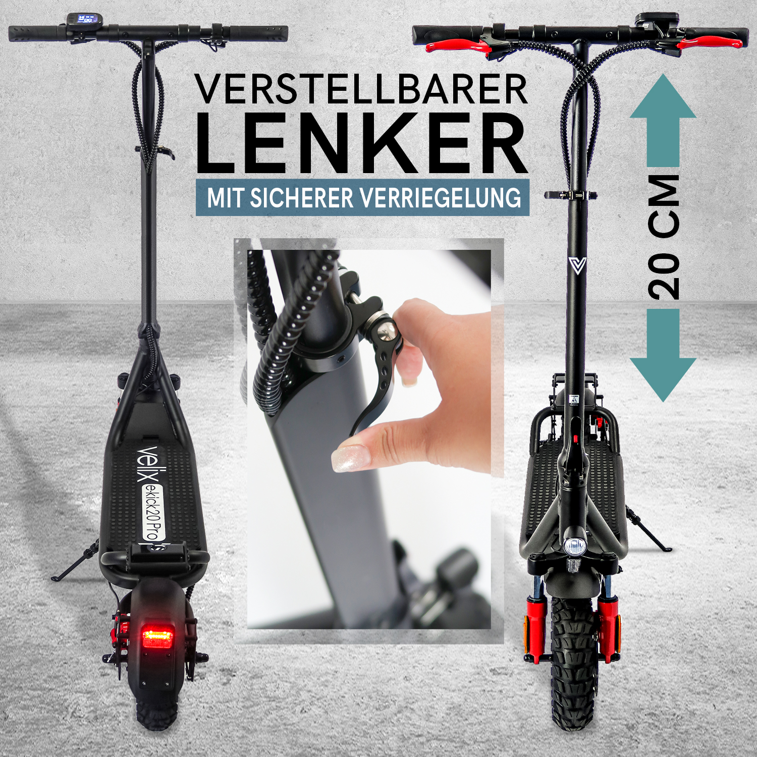 Velix E-Kick 20 Pro E-Scooter - Elektroroller 350Watt Lithium – Bild 7
