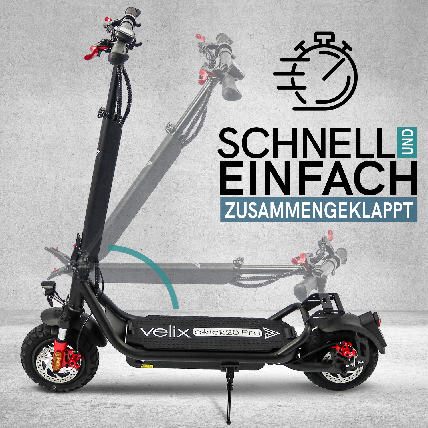 Velix E-Kick 20 Pro E-Scooter - Elektroroller 350Watt Lithium – Bild 8