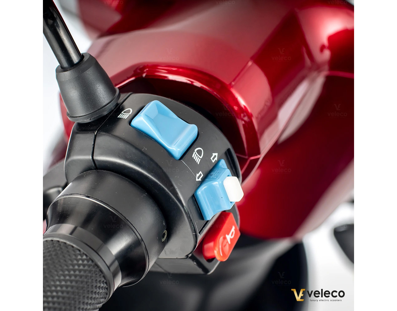 VELECO ZT15 Seniorenmobil 3-Rad 900W, 12 Km/h Rot – Bild 9