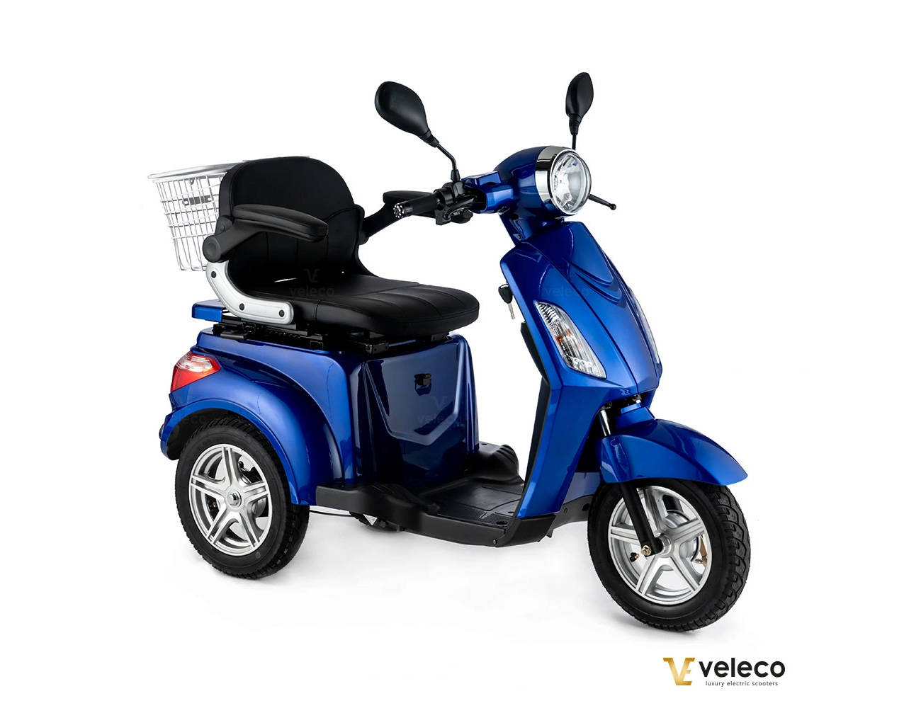 VELECO ZT15 Seniorenmobil 3-Rad 900W, 12 Km/h Blau – Bild 6