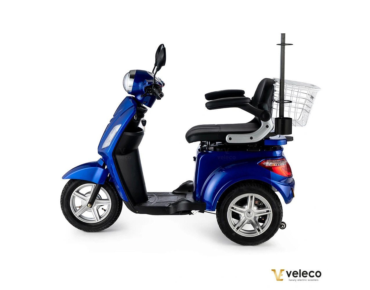 VELECO ZT15 Seniorenmobil 3-Rad 900W, 12 Km/h Blau – Bild 4