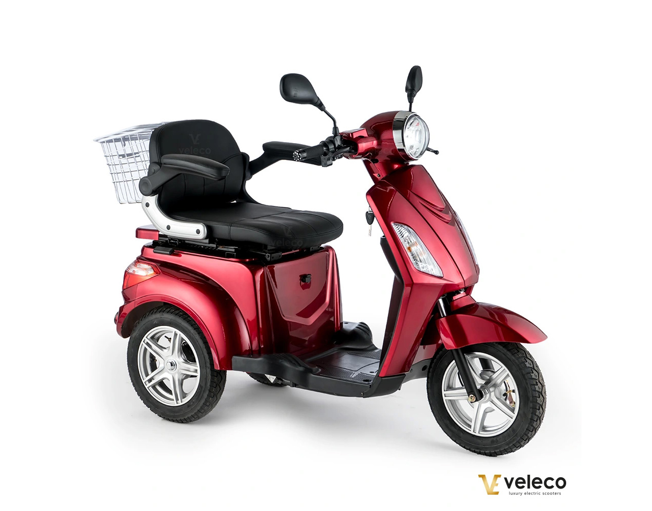 VELECO ZT15 Seniorenmobil 3-Rad 900W, 12 Km/h Rot – Bild 2