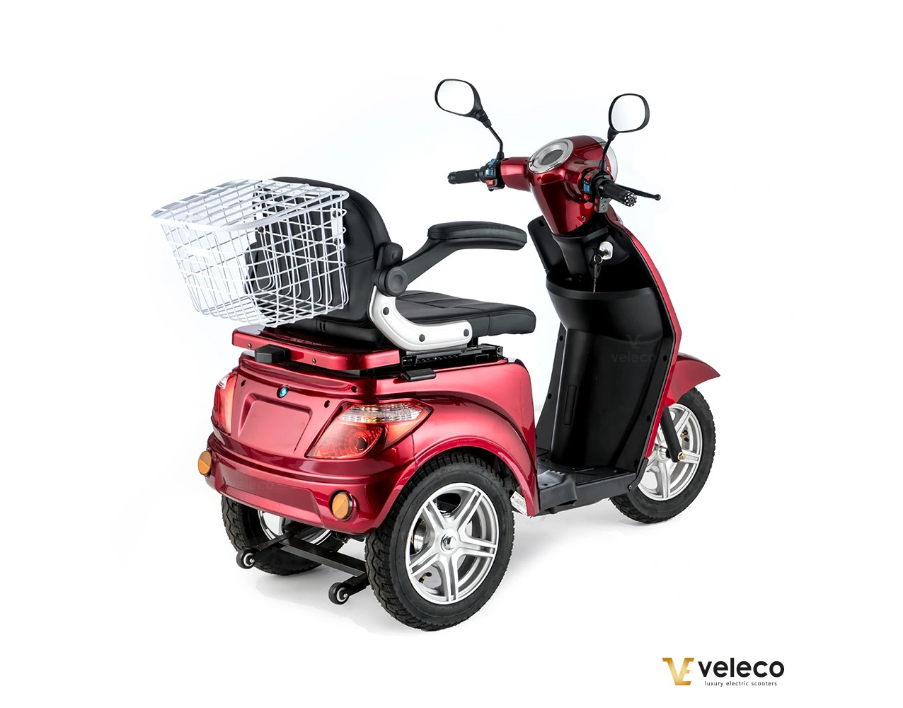 VELECO ZT15 Seniorenmobil 3-Rad 900W, 12 Km/h Rot – Bild 5