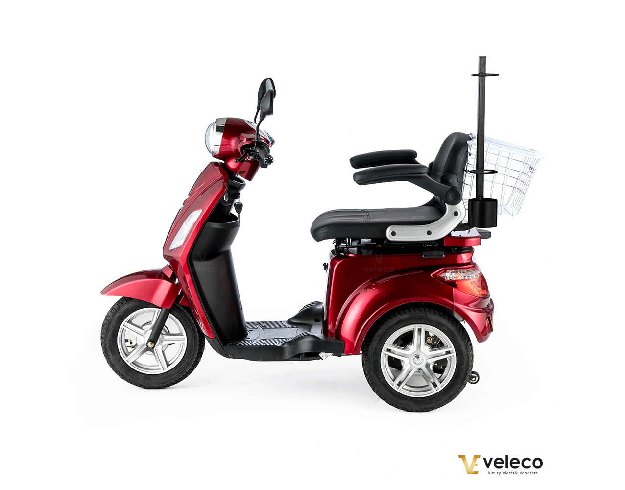VELECO ZT15 Seniorenmobil 3-Rad 900W, 12 Km/h Rot – Bild 4
