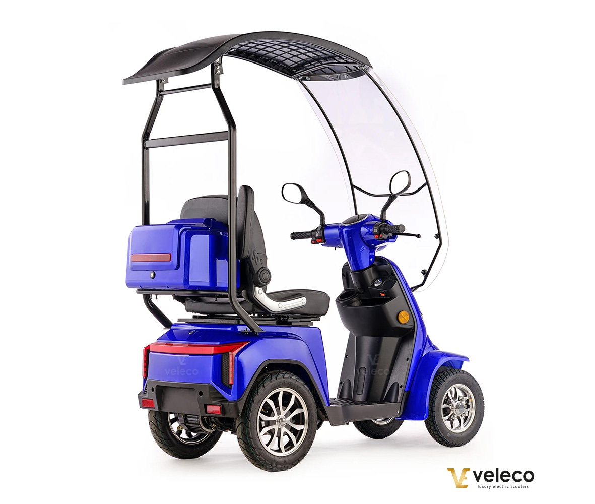 Veleco GRAVIS Seniorenmobil mit Dach, 12 km/h, 1000W Blau – Bild 3